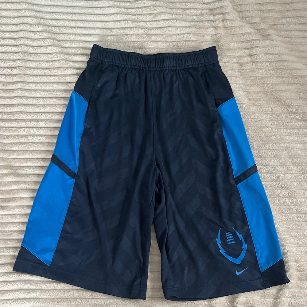 YOUTH XL- Nike Black and Blue Sports Shorts